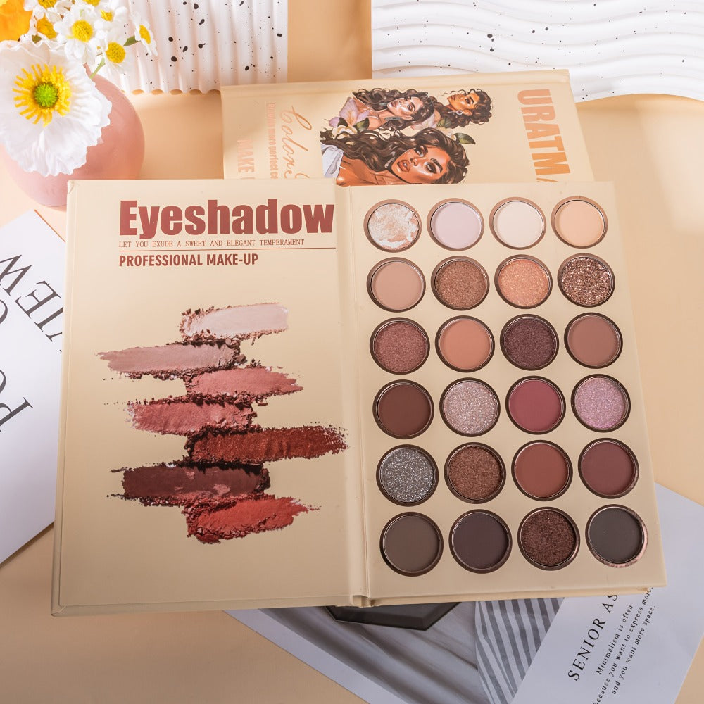 Eyeshadow Palette 43 Colors Book-Style Folding Matte Shimmer Contour Blush Highlighter Powder All-in-One Multifunctional Makeup Palette
