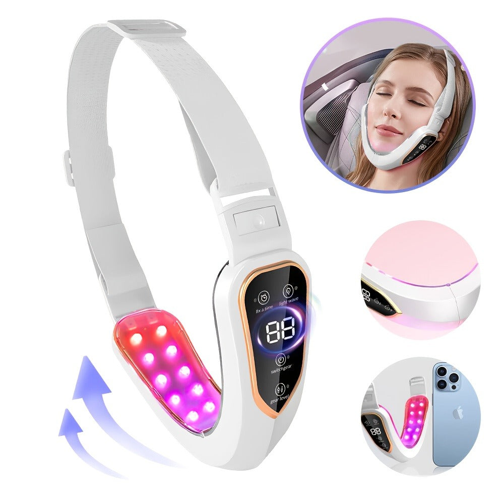 V-face Massage Advanced 6-speed Machine - USB Rechargeable Light Beige Facial Massager, Perfect Gift for Girlfriend