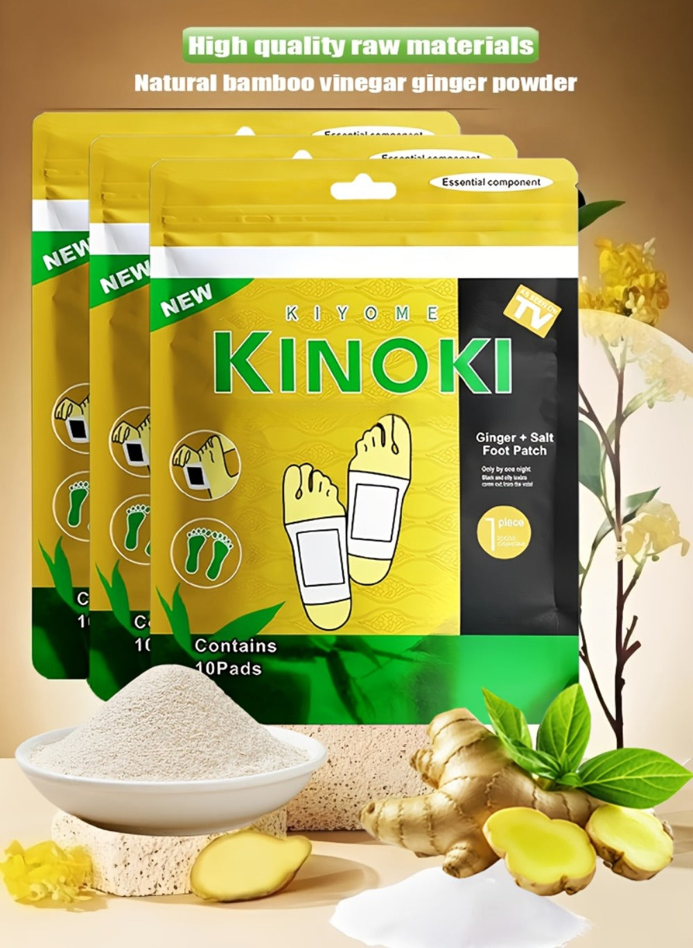 30/40/150 Deep Cleaning And Care Foot Patches - Green Natural Bamboo Vinegar Ginger Powder Plant Ingredients, Enhance Cleaning And Moisturizing Effects, Foot Massage Pad After Foot Bath - Home Portable Foot Scrubbing And Health Care