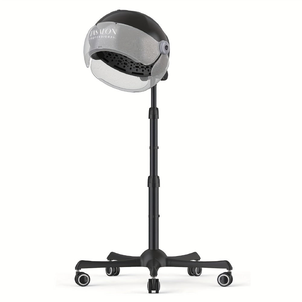 Ionic Hooded Hair Dryer, 1875W Professional Standing Hair Dryer Bonnet with 3 Temperature Settings, Height Adjustable Rolling Hair Dryer On Wheels, Sit Under Hair Dryer for Home & Salon