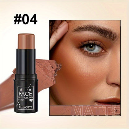 3-in-1 Makeup Stick Set 6pcs — Blush, Eye Shadow & Highlighter Stick, Waterproof Long-Lasting, Moisturizing Pink & Brown Shades, Multi-Use Color Correcting for All Skin Tones
