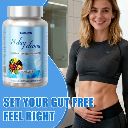 Colon Cleanse Capsules with Senna Leaf, Psyllium Husk & MCT Oil | 14-Day Advanced Gut Detox & Digestive Support Formula | Natural Bowel Regularity Supplement for Women & Men