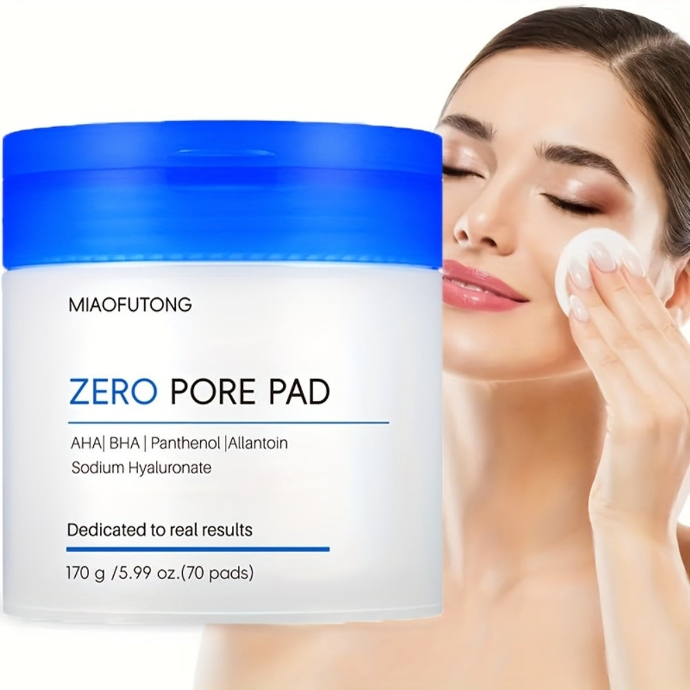 170g Zero Pore Cleansing Pad - Sensitive Light Beige Safe, Alcohol-Free & Fragranced, Colorant-Free Deep Cleansing & Hydration, Exfoliating Face Pads for Blackheads/Whiteheads Removal, Suitable for All Light Beige Types Including Sensitive