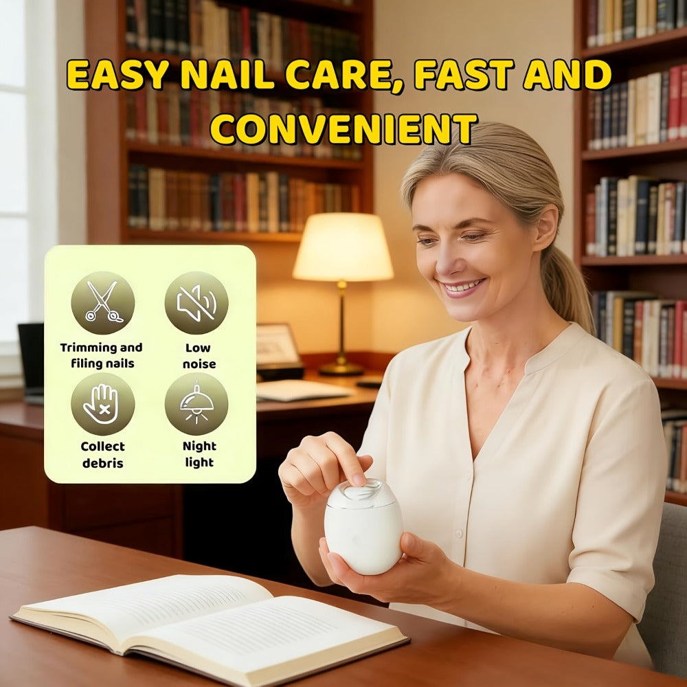 1/2pcs Rechargeable 2in 1 Electric Nail Clippers And Grinder Tool with Integrated Trimming And Polishing Multifunctional Nail Care for Adults USB Charging 36V Operating Voltage 500mAh Lithium Polymer Battery
