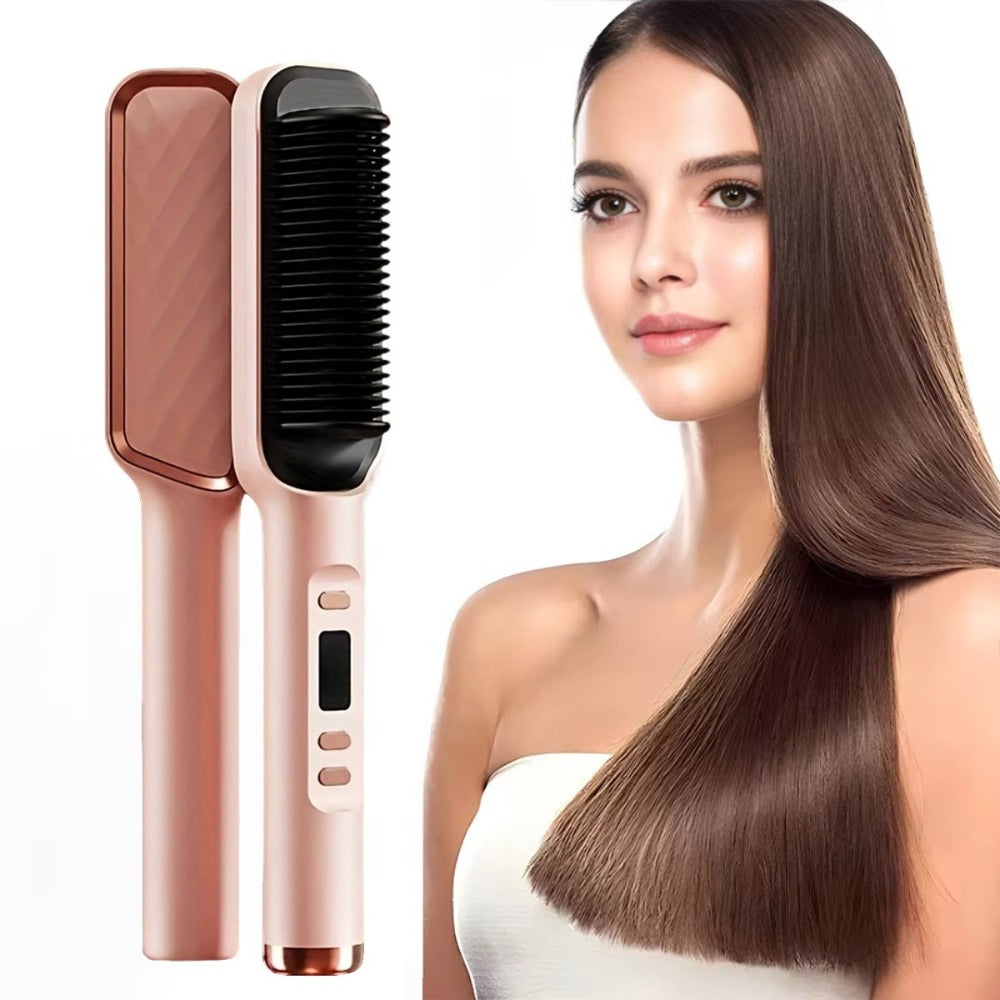 2in 1 Wet and Dry Hair Straightener, Portable Hair Straightener Curler, Fast and Adjustable Temperature, Suitable for Home Use and Travel