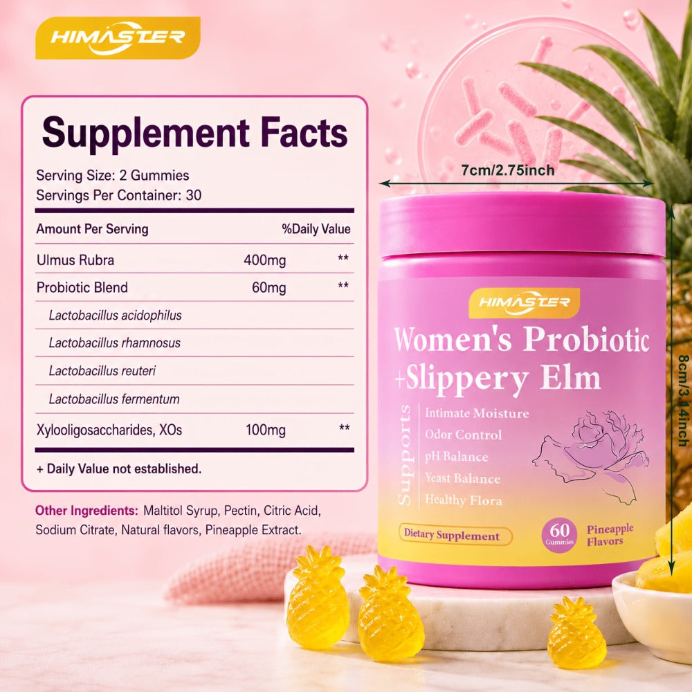 [Probiotic Gummies 60Ct] Women's Probiotic Gummies - 60 Count Hawaiian Pineapple Flavor, All-in-One Solution For Vaginal Health: PH Balance, Gummy Supplement, Natural Ingredients, Wellness Supplement, Active Lifestyle, Feminine Supplement, Active Women
