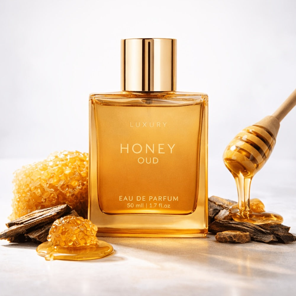 Arabian Oud Perfume Set Honey Oud & Date EDP 50ml Long Lasting Warm Amber Woody Oriental Fragrance for Women Men Unisex Gift