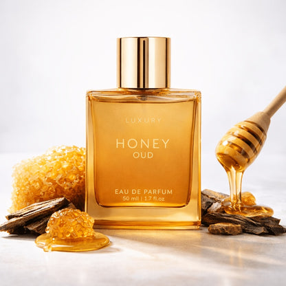 Arabian Oud Perfume Set Honey Oud & Date EDP 50ml Long Lasting Warm Amber Woody Oriental Fragrance for Women Men Unisex Gift