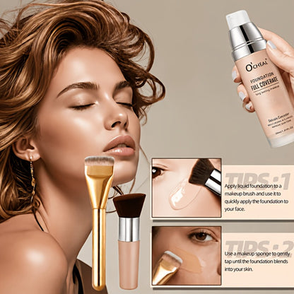 Air Cushion Foundation 2.0 Matte Finish High Coverage Moisturizing Lightweight Smooth Natural Nude Look Buildable Liquid Foundation Women Makeup