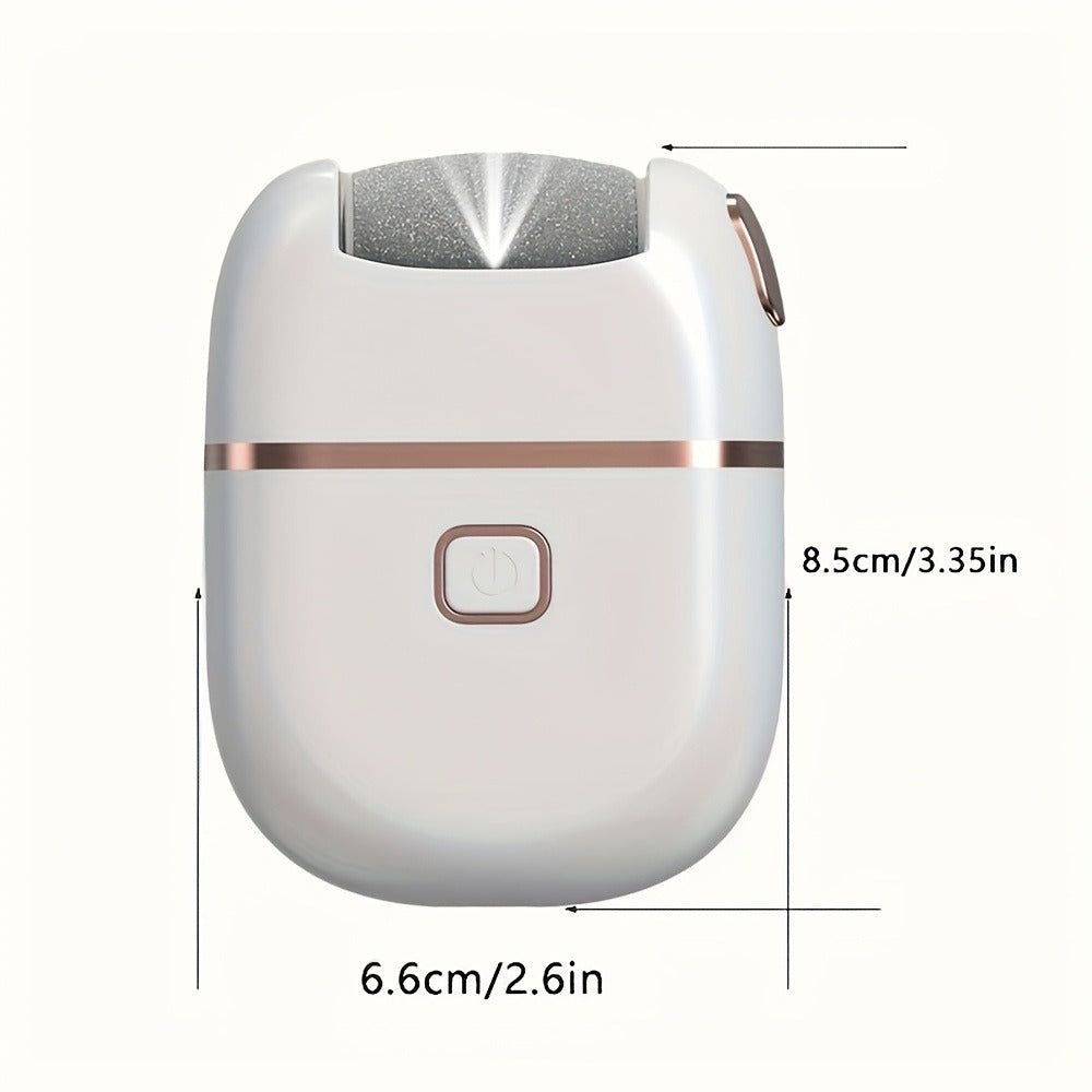 [Three Grinding Heads] Portable Rechargeable Electric Foot Grinder | Two Speeds, Thick Grinding Head for Thick Polishing, USB Charging, Easy to Use for Skin Care of Cracked and Dry Skin, Plastic Material, Battery, Brand: NUAN