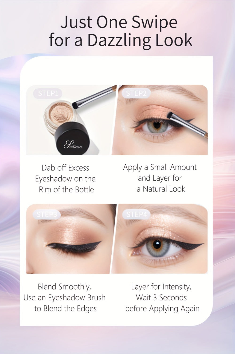 Jelly Eyeshadow 2pcs Shimmer Gel Single Color Sunset Copper High Gloss Long Lasting Fade Resistant Eye Makeup for Women Party Holiday Glam