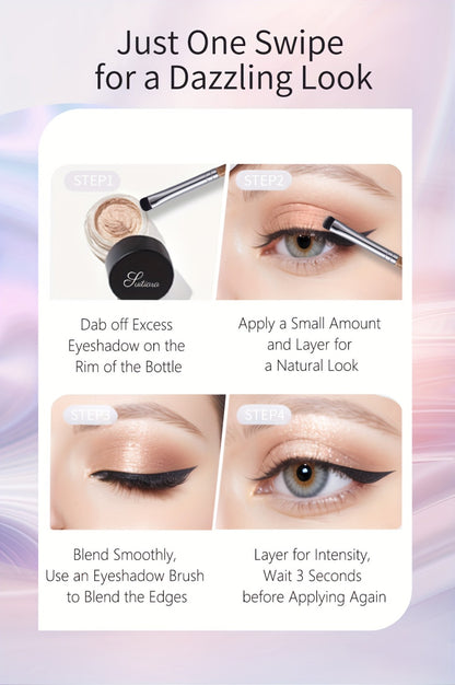 Jelly Eyeshadow 2pcs Shimmer Gel Single Color Sunset Copper High Gloss Long Lasting Fade Resistant Eye Makeup for Women Party Holiday Glam
