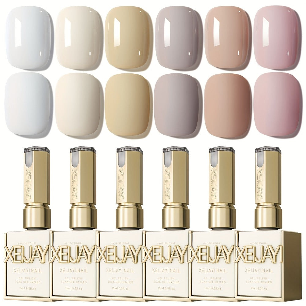 Introducing a Fresh Lineup for The Spring And Summer of 2025, Showcasing Six Variations of White-Themed Nail Polish, Including Hues Such As White Milk Tea And Cherry Blossom Pink. This Stylish LED Gel Is Included in The Gentle White Collection