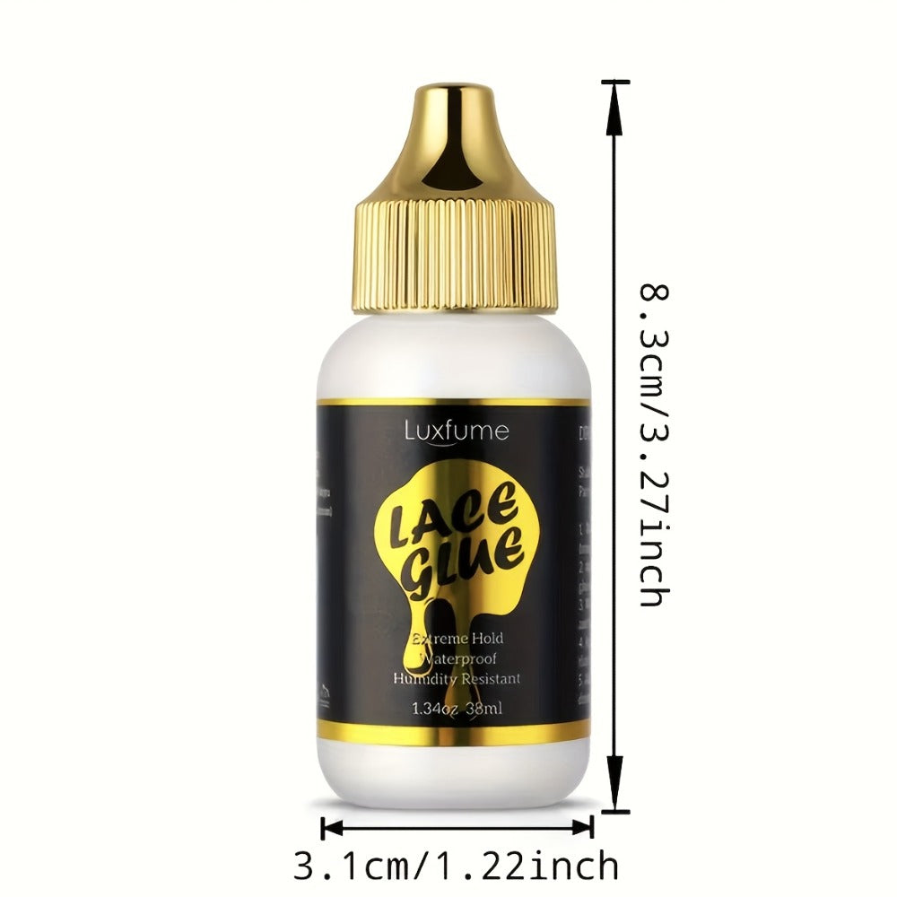 3pcs Luxfume Invisible Waterproof Lace Front Glue | Extreme Hold for Wigs, Liquid Container