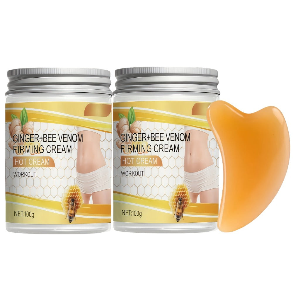 A Set of Three Bee Venom Body Shaping Creams That Instantly Firm And Lift The Arms, Providing Skin Tightening Benefits. Suitable for The Arms, Abdomen, Legs, And Buttocks