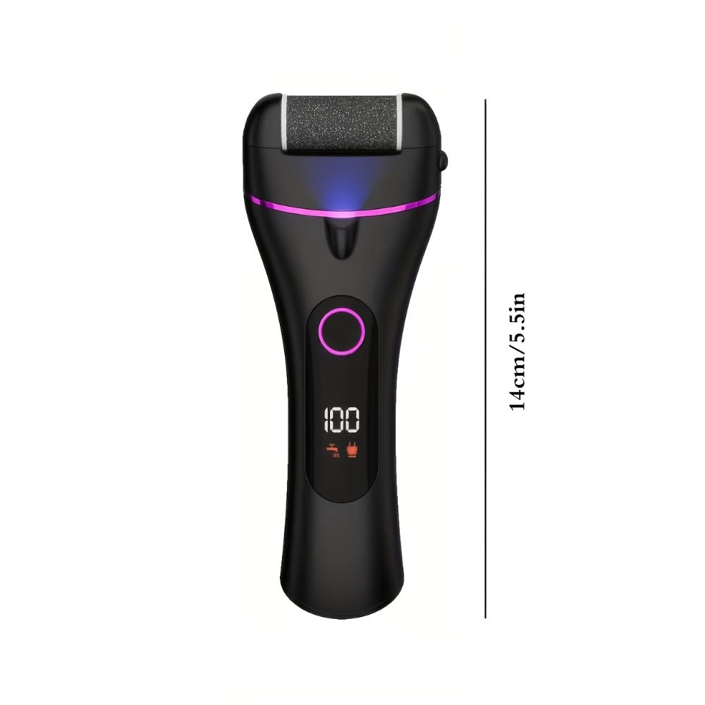 14-in-1 Rechargeable Electric Foot Remover Kit - Professional Pedicure Set with 3 Rollers, 2 Speeds, Battery Display, Foot File, Foot Scrubber, USB Powered, Lithium Battery, Plastic Material, Includes Power Adapter, No Display, for Home and Salon Use, Sal