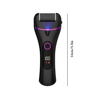 Electric Foot Callus Remover 14-in-1 Rechargeable Pedicure Kit with 3 Rollers 2 Speeds USB Powered Foot File Scrubber Dead Skin Remover for Cracked Heels Home Salon Use Black Purple