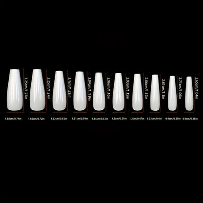 Press On Nails 216 Pieces 9 Packs - Ballet Shape Glossy Fake Nails | Floral Butterfly Gradient Marble Designs, Spring Summer New Year Nail Art Stickers, Colorful Removable False Nails for Women Girls
