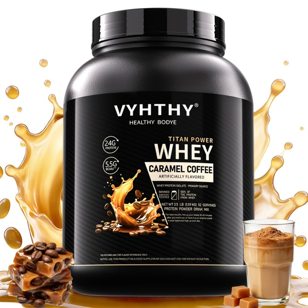 VYHTHY Whey Protein Powder, Premium Milk Protein Powder, Isolated And Hydrolyzed Blend, Suitable for Sports Nutrition And Daily Use, Contains Bcaas, Low in Carbohydrates, Available in Strawberry, Blueberry, Vanilla