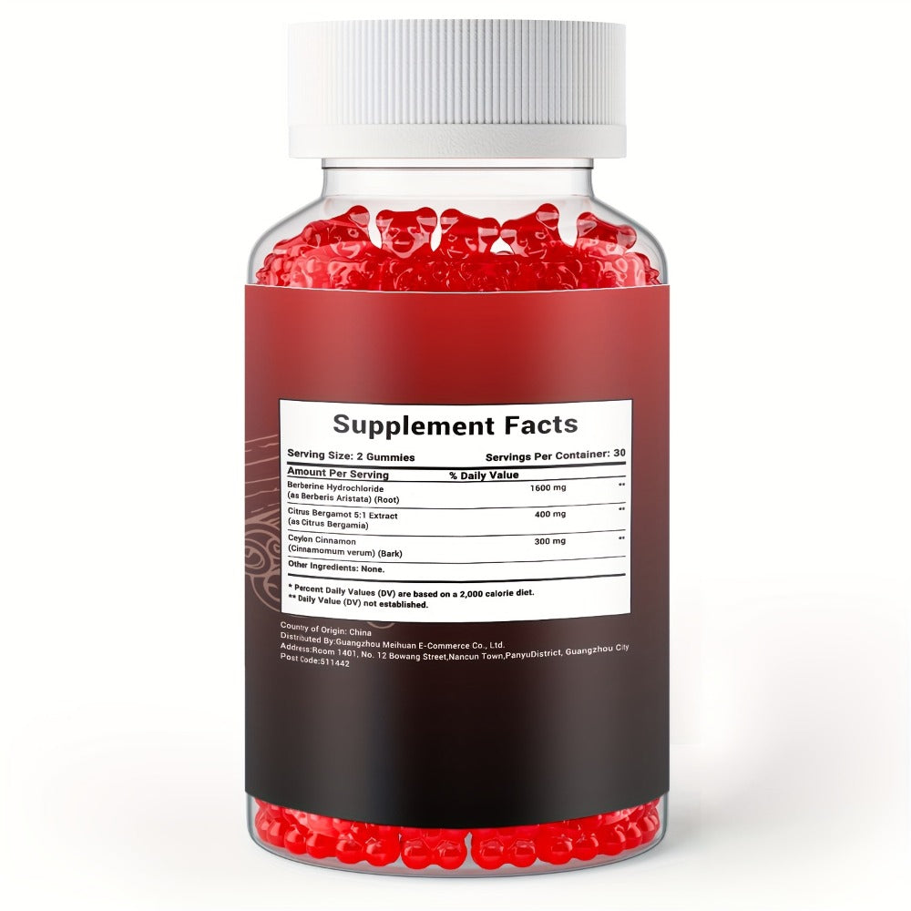 2300Mg Premium Berberine HCL Supplement - with Pure True Ceylon Cinnamon, Milk Thistle, Turmeric for Natural Health And Wellness. Nature'S Gift of Health And Happiness, Berry Flavor, Suitable for Both Men And Women. 60 GUMMIES
