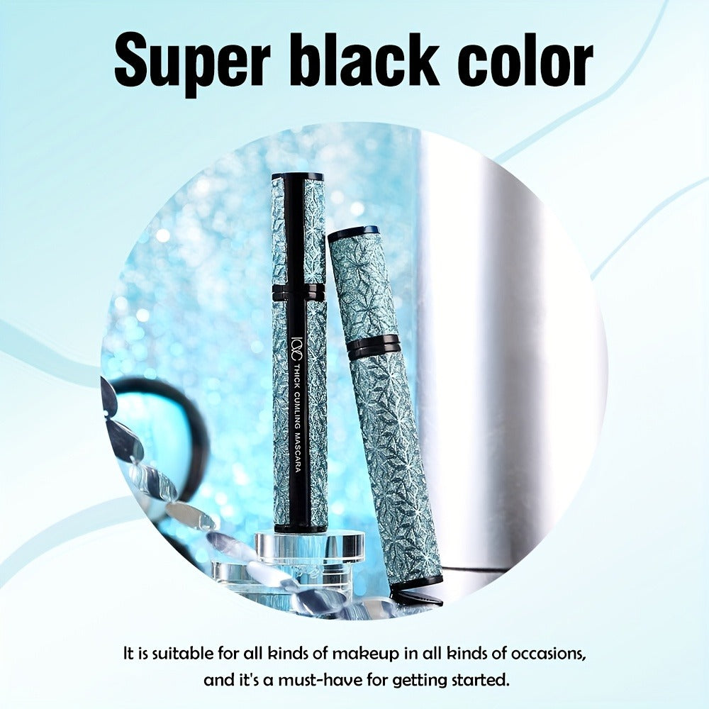 Mascara 4D Fiber Volumizing Lengthening Waterproof 3-Pack, Thick Curling Long-Lasting Black Mascara for Dramatic Lash Depth and Charm