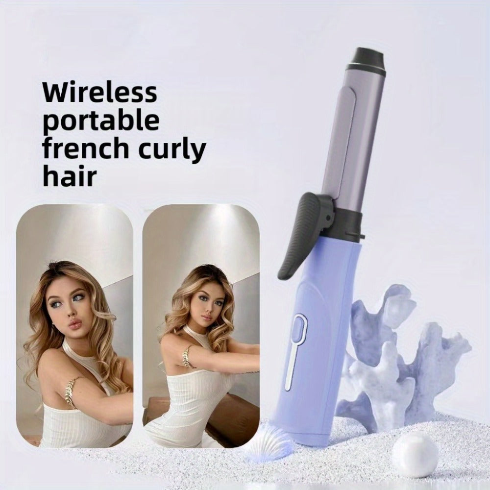 Portable Wireless Mini Hair Curling Iron Long Lasting Style Airy Bangs Big Wave Permanent Hairdressing Tools Additions for Students