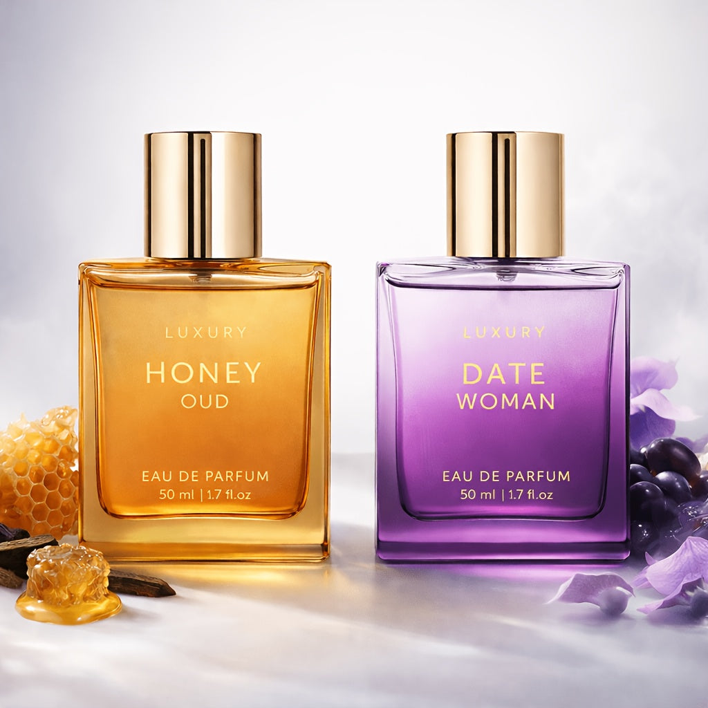 2pcs/1pc Luxury Women's Gift Set - Honey Oud & Date Women's Perfume | Floral, 3.38oz/1.69oz Women's Perfume Liquid, Designer Perfume Style, Gift for Women