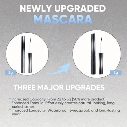 3D Curling Mascara — Volumizing, Waterproof & Smudge-Proof Eyelash Wand, Long-Lasting Nourishing Formula, Suitable for All Eye Types, Korean Makeup Style, Black & Brown, Curling & Precision Design