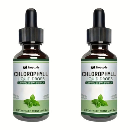 Chlorophyll Liquid Drops – Immune Support, Internal Deodoriser & Skin Health Supplement | Natural Mint Flavour, 4 Month Supply | ShopVora UK