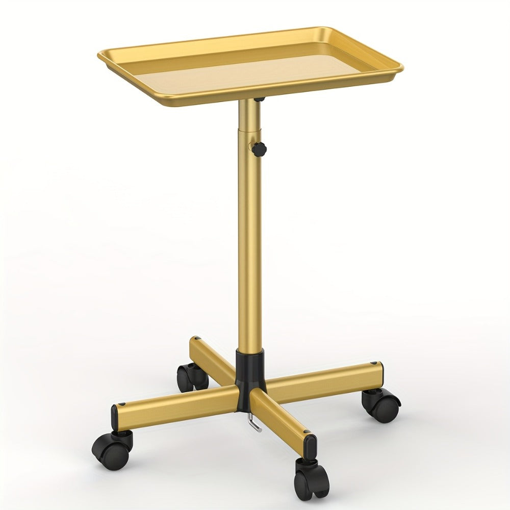 Premium Salon Tray On Wheels, Salon Rolling Tray Trolley For Salon Essentials, Adjustable Height Provides Ample Storage For Hairstylist Tray, Tattoo Tray Use