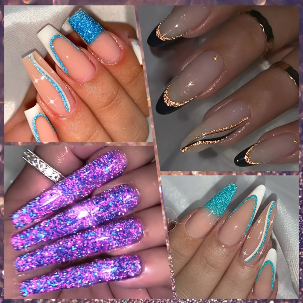 LILYCUTE 0.17oz 3pcs/Set Colorful Reflective Line Gel Nail Polish Super Bright Sparkling Glitter Ultra-thin Pull Line Drawing Painting Nail Art Graffiti Stripe Gel