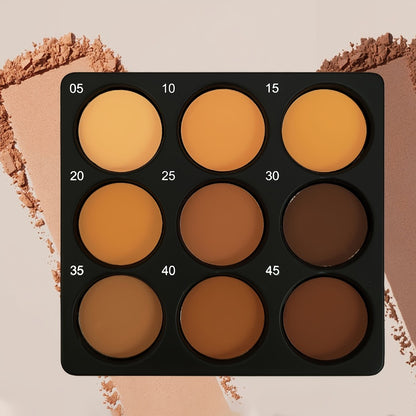 Contour Palette 9 Colors — Matte Face Contouring & Bronzer Kit, Deep Brown Tones, Multi-Functional Professional Makeup for All Skin Tones, Daily, Party & Date Looks, Ideal Holiday Gift