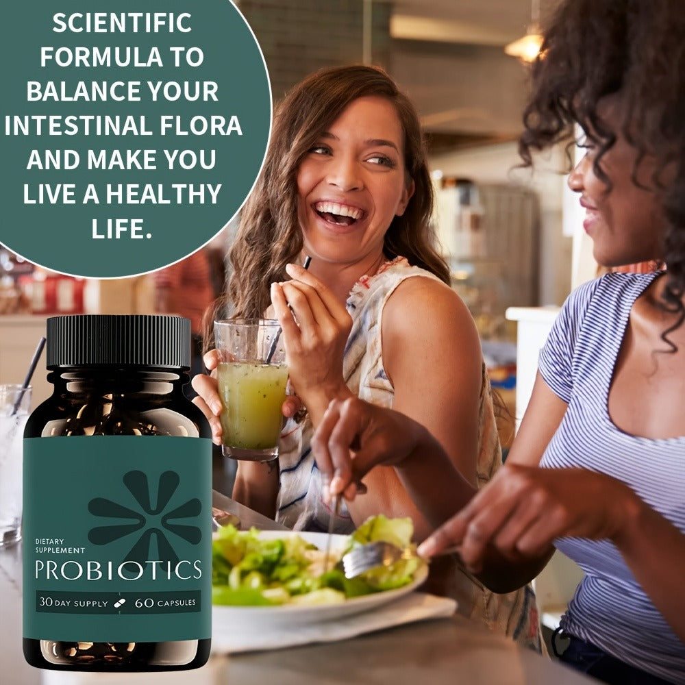 Probiotics for Digestive Health, 3 in 1 Gut Health Probiotics And Prebiotics/Postbiotics, Slow Release Synbiotic Probiotic Capsules for Complete Gut Harmony Probiotic Multi Enzyme