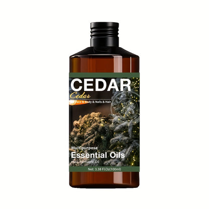 Cedarwood Essential Oil Pure Therapeutic Grade Aromatherapy Diffuser Oil for Relaxation Stress Relief Undiluted Cedar Wood Oil for Skin Hair Nail Care Massage Meditation Wellness Gift