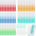 350pcs Interdental Brush Tooth Floss Tooth Cleaning Tool Toothpick Dental Tooth Flossing Head Oral Dental Flosser Teeth Soft Dental Picks Refill Dental Flosser Toothpick Cleaners, Mixed Color