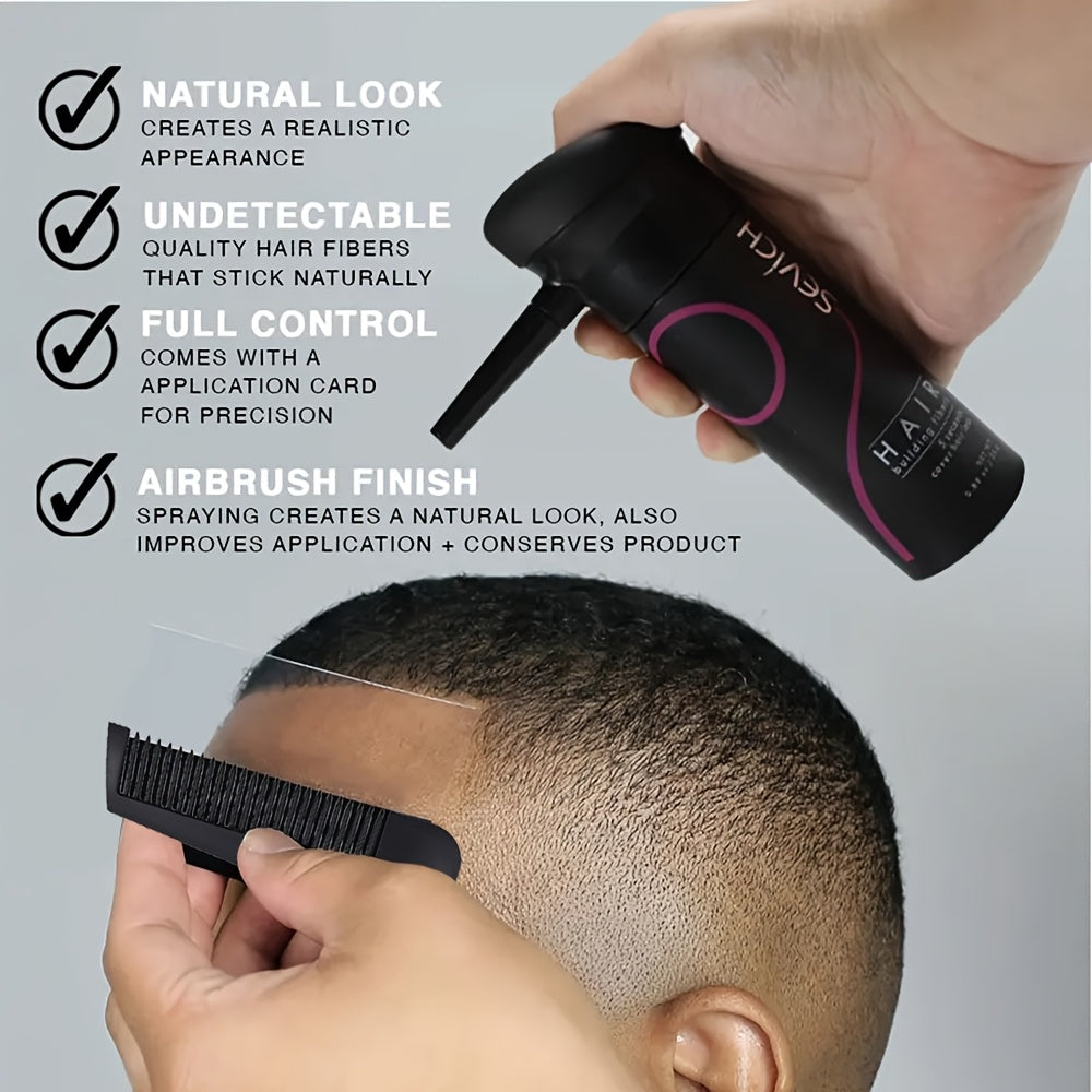 2-in-1 Hair Thickening Fiber Set—Powder + Applicator, Creates a Natural, Voluminous Effect, Suitable for All Hair Types