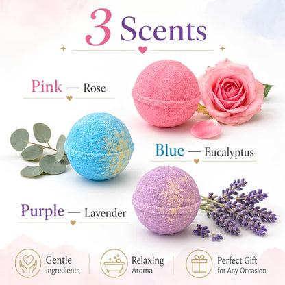 Mini Bath Bombs Gift Set 91 Pack - Colorful Fragrant Bath Fizzies 15g Each, 3 Scents Assorted | Bulk Holiday Gift for Birthdays, Christmas, Easter, Halloween & Valentine's Day
