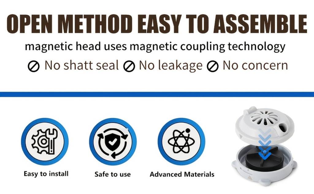 Pipeless Jet Motor Magnetic Jet Head Motor for Pedicure Spa Chair Part Includes Propeller And Cap Replacement for LURACO