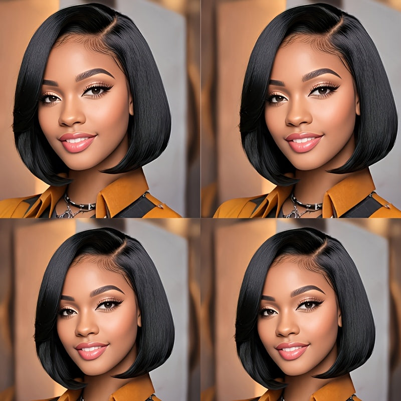 Short Brown Wig Black Hair Short Wavy Wigs for Women Highlight Hair Synthetic Short Bob Hairstyles for Women