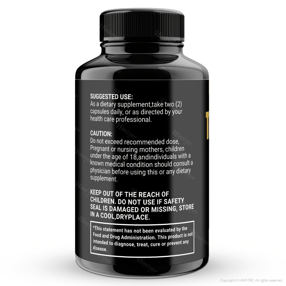 Male & TESTOSTERON Supplement, With L-Arginine, Tongkat Ali, Tribulus & Fenugreek - 60 Capsules, 30-Day Supply, Plant-Based Formula, Natural Ingredients, Men'S Health Supplement