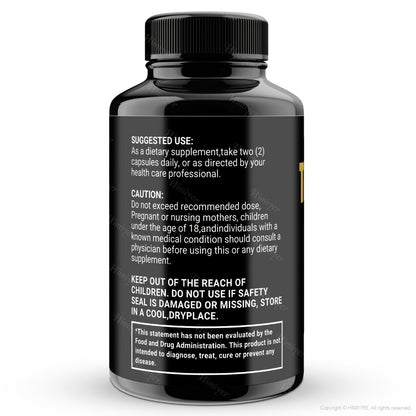 Testosterone Booster for Men with Tongkat Ali, Tribulus, Fenugreek & L-Arginine - Plant-Based Natural Men's Health Supplement for Strength, Libido & Vitality - 60 Capsules, 30-Day Supply