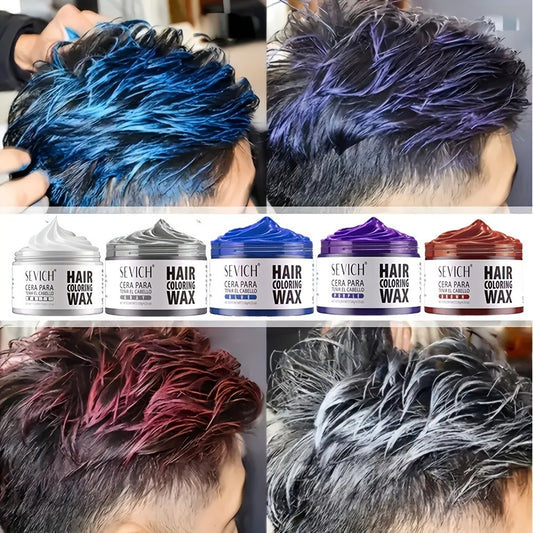 SEVICH Hair Dye Wax - Fun, Temporary Hair Coloring for Parties, Cosplay & Festivals - Instant Color Change & Strong Hold Styling Wax