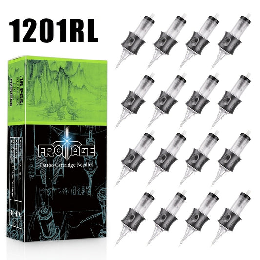 Tattoo Cartridge Needles Integrated Set High Transparency Tips Stable Assembly Round Liner Shader Curved Magnum M1 for Artists & Beginners 26 Sizes RL RS CM