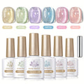 6pcs/set BORN PRETTY Cat Eye Gel Nail Polish, 0.34oz, Flowing Series, Alcohol Free, for Nails DIY