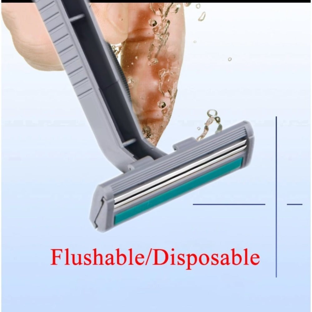 Disposable Razors 120 PCS Double Blade Stainless Steel Shaving Razor Bulk Pack - Smooth Close Shave for Men & Women Body Face Leg Hair Removal