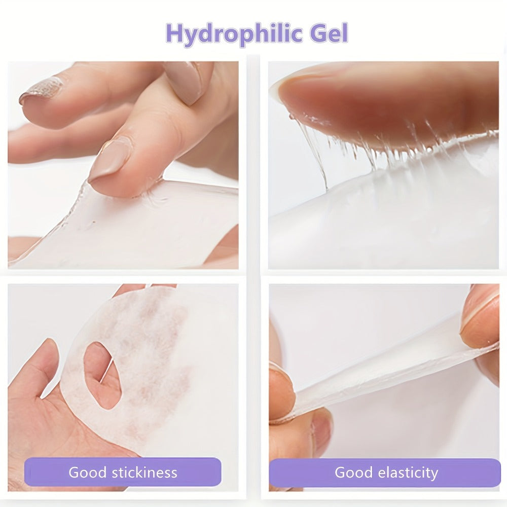 ILISYA V Shaped Double Chin Gel Mask 7pcs, V Line Chin Lifting Strap, Toning Hydrogel Collagen Face Mask with Hyaluronate And Coffee Extract, Firming Tightening Skin Chin Up Sculpting Tape, Neck Jawline Lift Belt