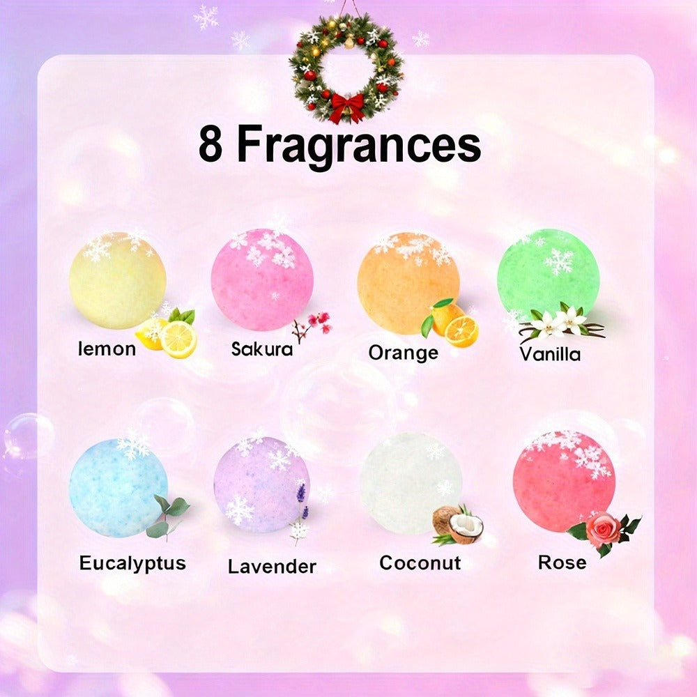 Bath Bombs Gift for Women, 24pcs Handmade Bubble Bath Fizzes Rich In Essential Oils, Perfec TFor Wife, Girlfriend, Sisters On Birthday, Christmas, Halloween, Anniversary, Valentine's Day, Best for Christmas