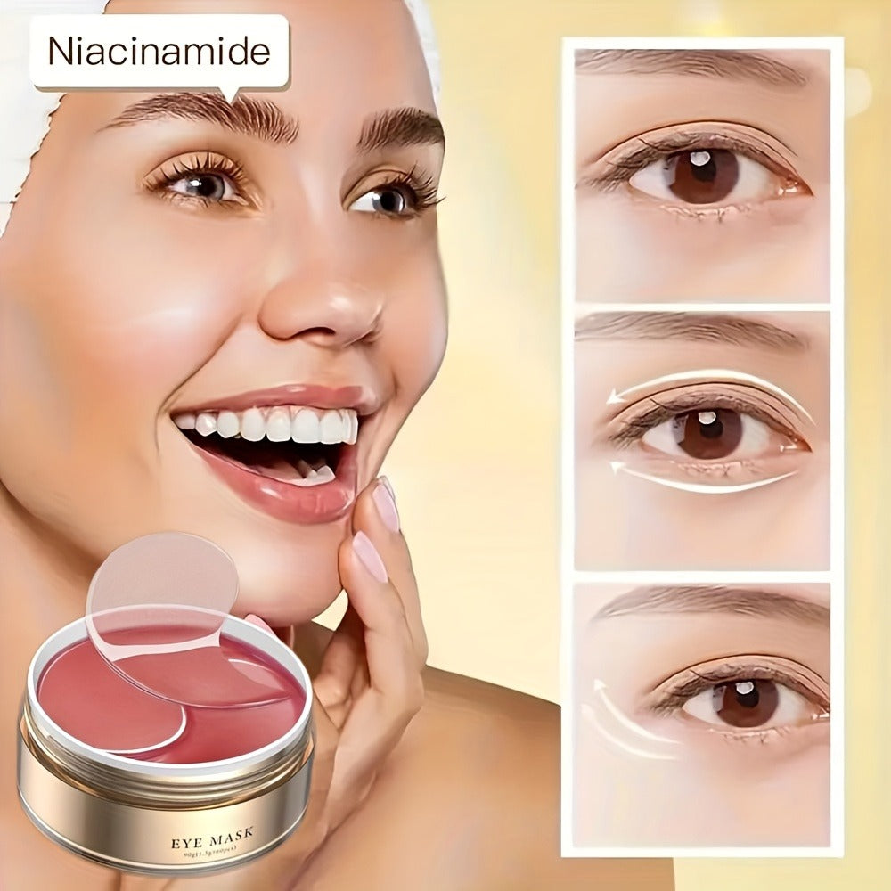 60pcs Of Eye Marks - Caffeine Eye Mask with Hyaluronic Acid, Bags Under Eyes, Collagen Eye Gel Pads Providing Lasting Hydration & Suitable for Sensitive Skin, Suitable for Wedding Party, Holiday Gifts