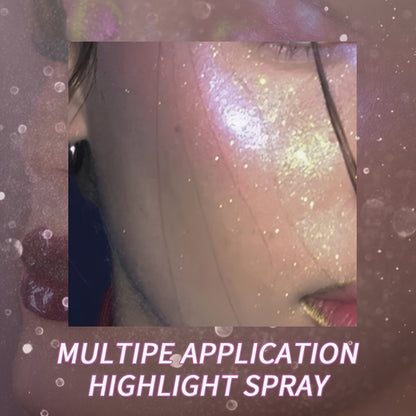 Glitter Spray for Body Face Hair Long-Lasting Luminous Shimmer Spray Lightweight Non-Greasy Radiant Glow Makeup for Festival Party Everyday Wear 4 Shades