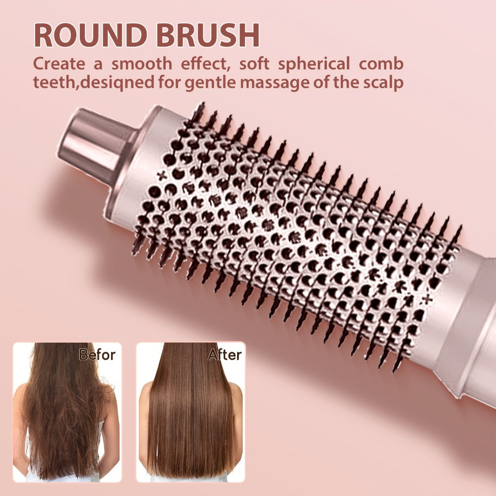 5-In-1 Hair Styler Brush with Heat Styling & Negative Ion Technology - Blowdry, Curl & Straightening Multi-Functional Styler - Perfect Holiday Gift for Women